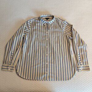 J Crew Womens Size 14 Classic Fit Boy Shirt Long Sleeve Button Down Shirt H7029